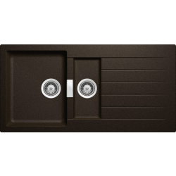 Zlew SCHOCK SIGNUS D-150-FB BRONZE (na równi z blatem) (Cristadur) | linia STUDIO *** zamów wycięcie otworów GRATIS ***