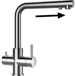 Bateria SCHOCK VITUS 560120 EDM stal szczotkowana INOX z wyciąganą wylewką | linia STUDIO