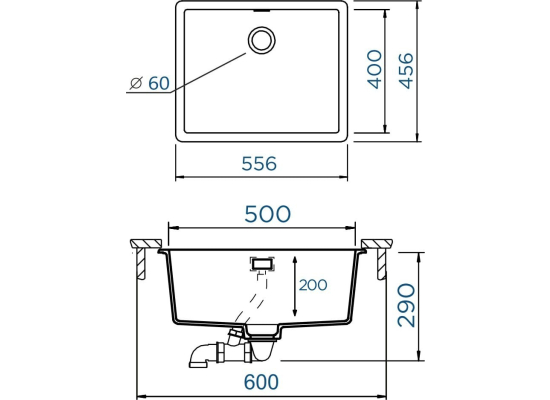 Zlew SCHOCK GREENWICH N-100L SILVERSTONE (Cristadur) | linia STUDIO