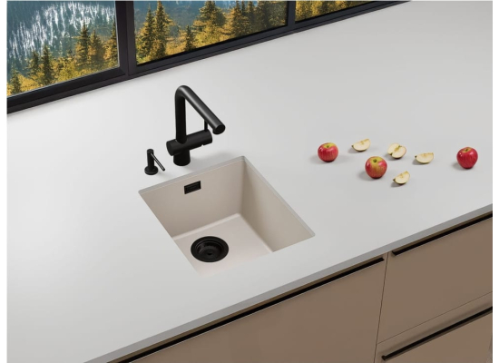 Zlew SCHOCK KAIA N-100S SILVERSTONE (Cristadur) | linia STUDIO