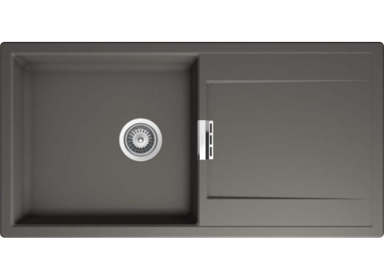Zlew SCHOCK MONO D-100L SILVERSTONE (Cristadur) | linia STUDIO *** zamów wycięcie otworów GRATIS ***