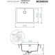 Zlew SCHOCK GREENWICH N-100L-FB BRONZE (na równi z blatem) (Cristadur) | linia STUDIO