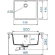 Zlew SCHOCK GREENWICH N-100L SILVERSTONE (Cristadur) | linia STUDIO