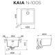 Zlew SCHOCK KAIA N-100S SILVERSTONE (Cristadur) | linia STUDIO