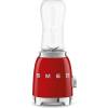 Blender sportowy SMEG PBF01RDEU czerwony | 2 butelki BOTTLE-TO-GO 600 ml | linia 50's STYLE