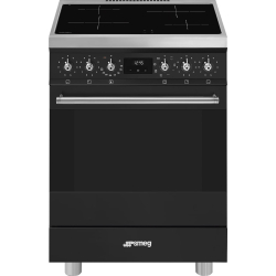 _RABAT_ | wysyłka 24H* | Kuchnia z płytą indukcyjną SMEG C6IMMBM2 czarny mat | 60cm | emalia Ever Clean | linia SYMFONIA | + GRATIS blender BLF03BLEU