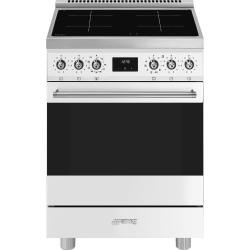 _RABAT_ | Kuchnia z płytą indukcyjną SMEG C6IPWHM2 biały mat | 60cm | czyszczenie pyroliza | linia SYMFONIA | + GRATIS blender BLF03BLEU