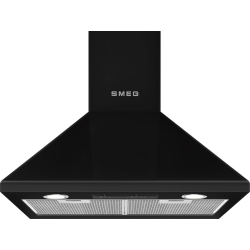 _RABAT_ | Okap przyścienny SMEG KSED65NEE czarny | 60cm | 593 m3/h | linia UNIVERSAL
