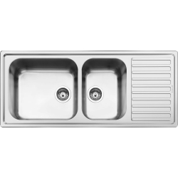 Zlew SMEG LGR116-2 stal szczotkowana INOX | linia ALBA
