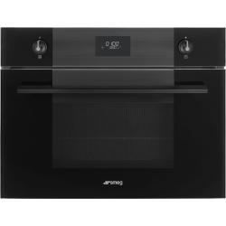 _RABAT_ | Piekarnik z funkcją mikrofali SMEG SO4101M1B3 czarny | czyszczenie parowe | linia LINEA