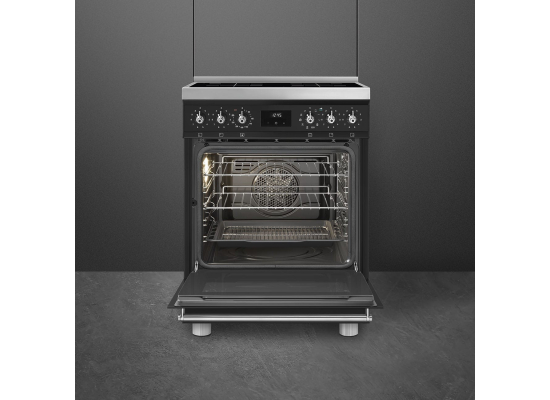 _RABAT_ | wysyłka 24H* | Kuchnia z płytą indukcyjną SMEG C6IPMBM2 czarny mat | 60cm | czyszczenie pyroliza | linia SYMFONIA | + GRATIS blender BLF03BL