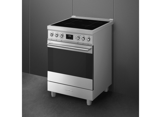_RABAT_ | Kuchnia z płytą indukcyjną SMEG C6IPXM2 stal nierdzewna | 60cm | czyszczenie pyroliza | linia SYMFONIA | + GRATIS blender BLF03BLEU