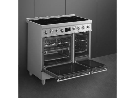 _RABAT_ | wysyłka 24H* | Kuchnia z płytą indukcyjną SMEG C92IPX2 stal nierdzewna | 90cm | czyszczenie pyroliza | linia SYMFONIA | + GRATIS robot SMF05