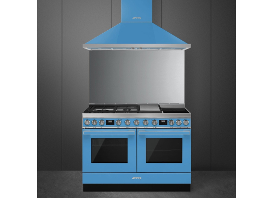 _RABAT_ | Kuchnia z płytą indukcyjną,gazową i grilem SMEG CPF120IGMPT turkusowy | 120cm | czyszczenie pyroliza + parowe | linia PORTOFINO | + GRATIS r