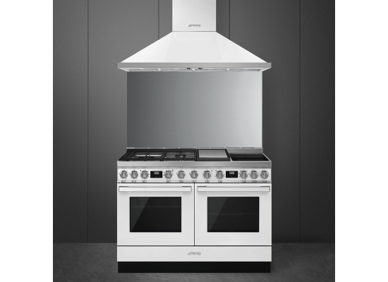 _RABAT_ | Kuchnia z płytą indukcyjną,gazową i grilem SMEG CPF120IGMPWH biały | 120cm | czyszczenie pyroliza + parowe | linia PORTOFINO | + GRATIS robo