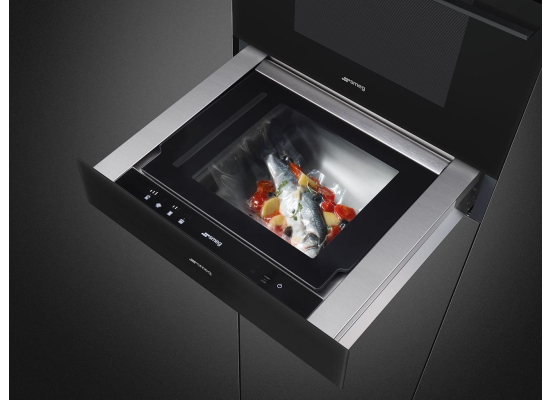 _RABAT_ | wysyłka 24H* | Szuflada do pakowania próżniowego SMEG CPV115B3 czarny | linia LINEA