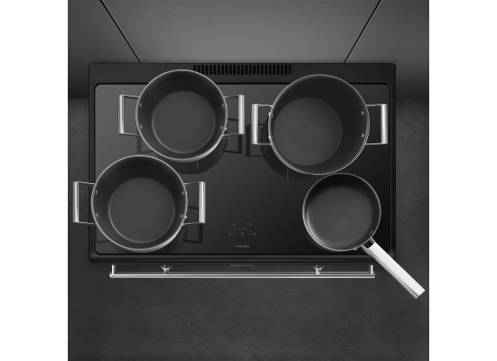 _RABAT_ | Kuchnia z płytą indukcyjną SMEG CX91IMBL czarny | 60cm | czyszczenie parowe | linia CONCERTO | + GRATIS blender BLF03BLEU