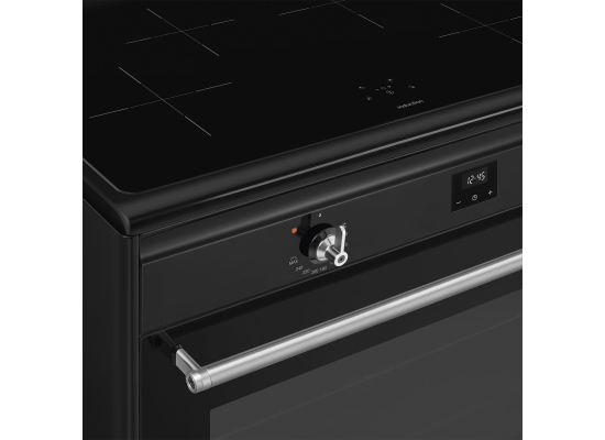 _RABAT_ | Kuchnia z płytą indukcyjną SMEG CX91IMBL czarny | 60cm | czyszczenie parowe | linia CONCERTO | + GRATIS blender BLF03BLEU