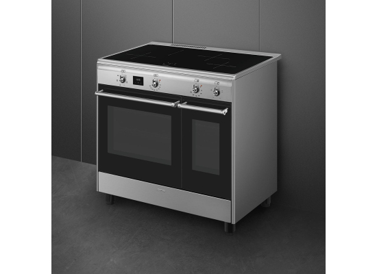 _RABAT_ | wysyłka 24H* | Kuchnia z płytą indukcyjną SMEG CX92IM stal nierdzewna | 90cm | czyszczenie parowe | linia CONCERTO | + GRATIS blender BLF03B