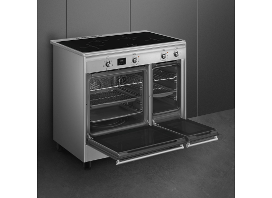 _RABAT_ | wysyłka 24H* | Kuchnia z płytą indukcyjną SMEG CX92IM stal nierdzewna | 90cm | czyszczenie parowe | linia CONCERTO | + GRATIS blender BLF03B