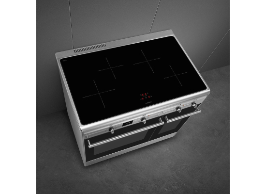 _RABAT_ | wysyłka 24H* | Kuchnia z płytą indukcyjną SMEG CX92IM stal nierdzewna | 90cm | czyszczenie parowe | linia CONCERTO | + GRATIS blender BLF03B