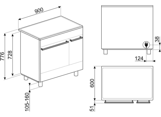 _RABAT_ | wysyłka 24H* | Kuchnia z płytą indukcyjną SMEG CX92IM stal nierdzewna | 90cm | czyszczenie parowe | linia CONCERTO | + GRATIS blender BLF03B