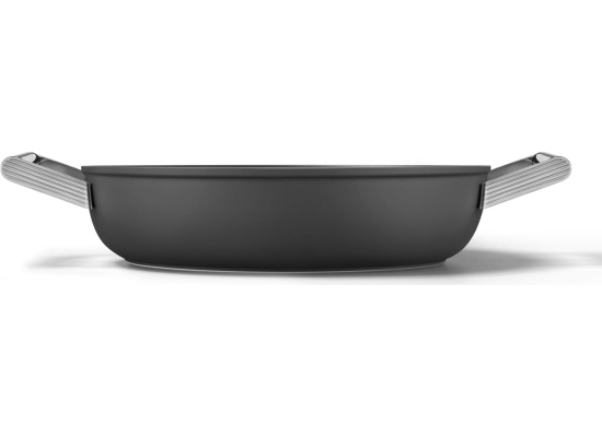 _RABAT_ | Patelnia głęboka z pokrywką SMEG DPF2812BLM czarny mat | 28cm