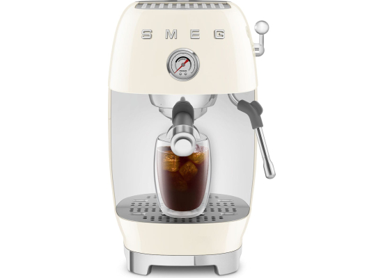 _RABAT_ | Ekspres kolbowy SMEG ECF03CREU kremowy | funkcja ColdBrew | linia 50's STYLE