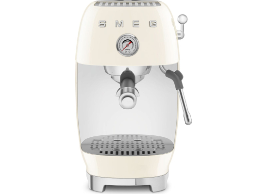 _RABAT_ | Ekspres kolbowy SMEG ECF03CREU kremowy | funkcja ColdBrew | linia 50's STYLE