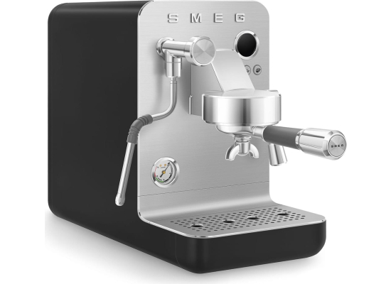_RABAT_ | wysyłka 24H* | Ekspres kolbowy MiniPRO SMEG EMC02BLMEU czarny mat | linia COLLEZIONE