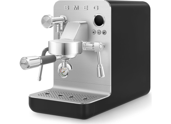 _RABAT_ | wysyłka 24H* | Ekspres kolbowy MiniPRO SMEG EMC02BLMEU czarny mat | linia COLLEZIONE
