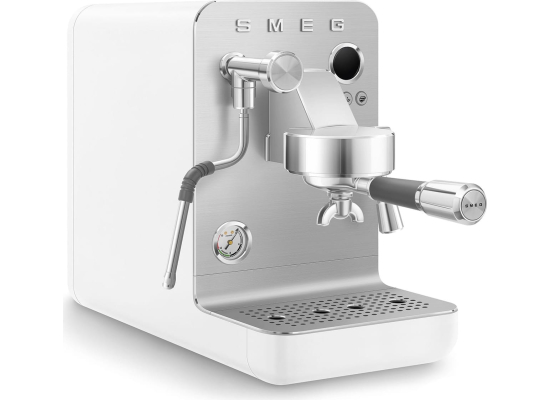 _RABAT_ | wysyłka 24H* | Ekspres kolbowy MiniPRO SMEG EMC02WHMEU biały mat | linia COLLEZIONE