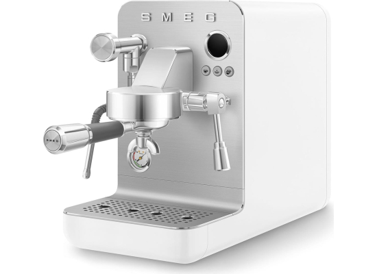_RABAT_ | wysyłka 24H* | Ekspres kolbowy MiniPRO SMEG EMC02WHMEU biały mat | linia COLLEZIONE