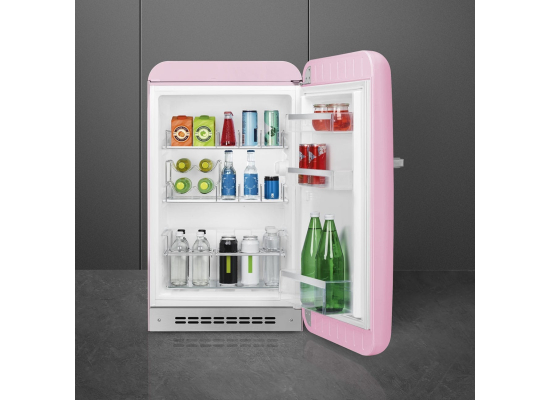 _RABAT_ | Chłodziarka wolnostojąca SMEG FAB10HRPK6 pastelowy róż | zawias PRAWY | 96cm | linia 50'S STYLE