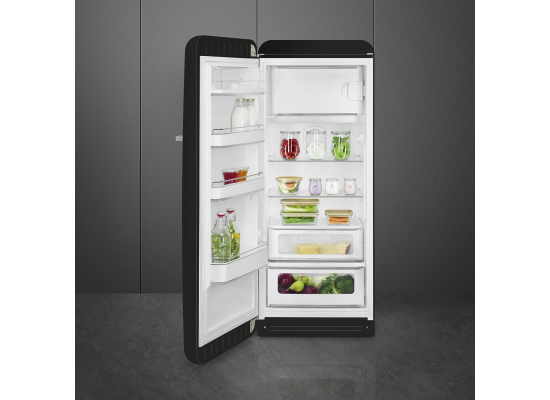 _RABAT_ | Lodówka wolnostojąca SMEG FAB28LBL6 czarny | zawiasy po LEWEJ | 150cm | linia 50'S STYLE