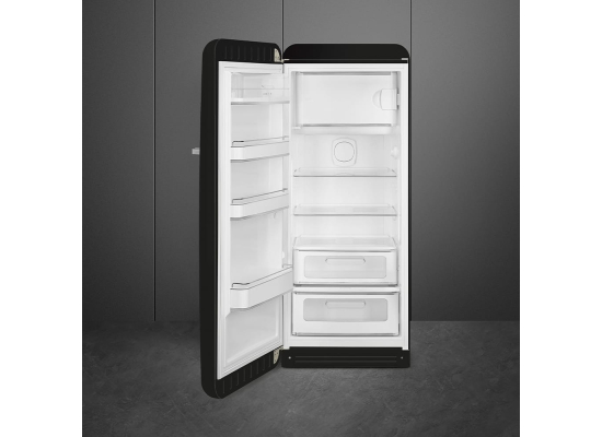 _RABAT_ | Lodówka wolnostojąca SMEG FAB28LBL6 czarny | zawiasy po LEWEJ | 150cm | linia 50'S STYLE