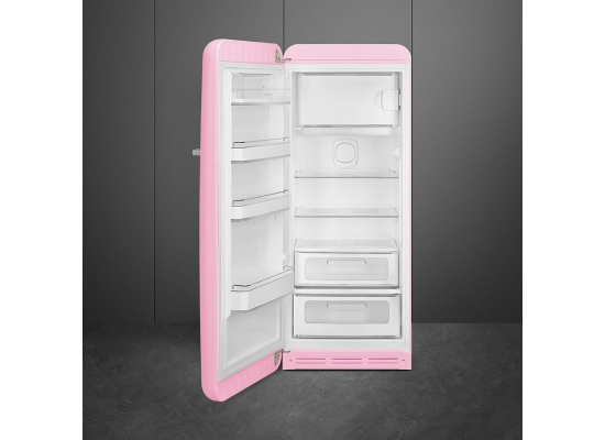 _RABAT_ | Lodówka wolnostojąca SMEG FAB28LPK6 pastelowy róż | zawiasy po LEWEJ | 150cm | linia 50'S STYLE