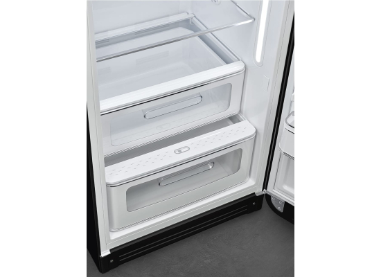 _RABAT_ | Lodówka wolnostojąca SMEG FAB28RBL6 czarny | zawiasy po PRAWEJ | 150cm | linia 50'S STYLE