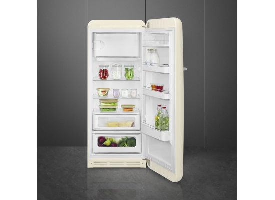 _RABAT_ | wysyłka 24H* | Lodówka wolnostojąca SMEG FAB28RCR6 kremowy | zawiasy po PRAWEJ | 150cm | linia 50's STYLE