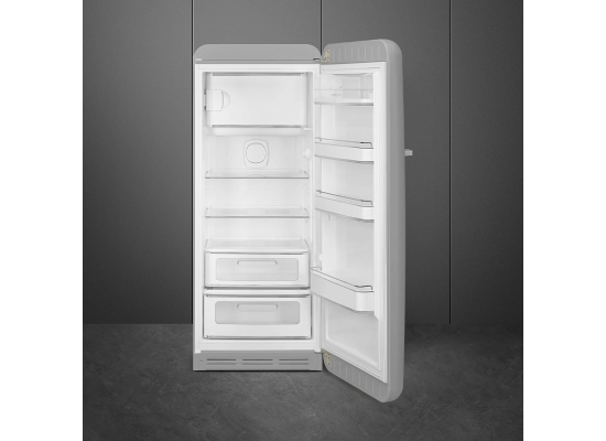_RABAT_ | Lodówka wolnostojąca SMEG FAB28RSV6 srebrny | zawiasy po PRAWEJ | 150cm | linia 50'S STYLE