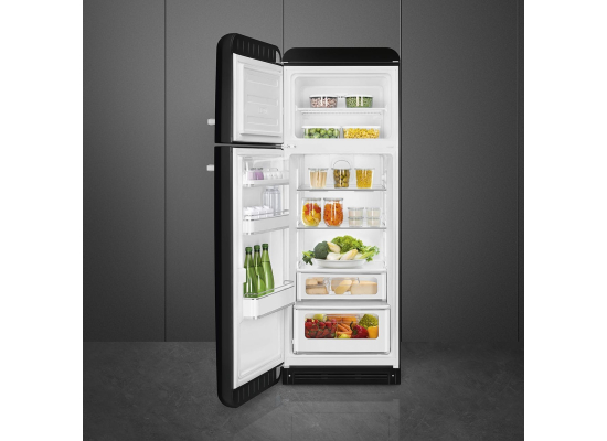 _RABAT_ | wysyłka 24H* | Lodówka wolnostojąca SMEG FAB30LBL6 czarny | zawiasy po LEWEJ | 172cm | linia 50'S STYLE