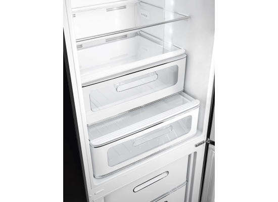 _RABAT_ | Lodówka wolnostojąca SMEG FAB32RBL6 czarny | zawiasy po PRAWEJ | 197cm | linia 50'S STYLE