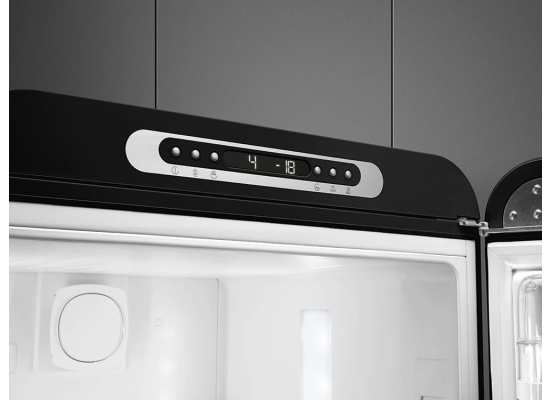 _RABAT_ | Lodówka wolnostojąca SMEG FAB32RBL6 czarny | zawiasy po PRAWEJ | 197cm | linia 50'S STYLE