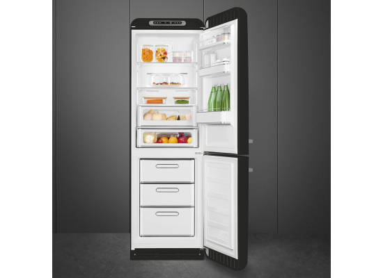 _RABAT_ | Lodówka wolnostojąca SMEG FAB32RBL6 czarny | zawiasy po PRAWEJ | 197cm | linia 50'S STYLE