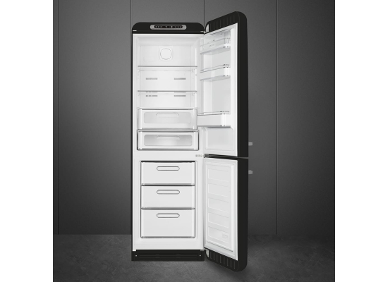 _RABAT_ | Lodówka wolnostojąca SMEG FAB32RBL6 czarny | zawiasy po PRAWEJ | 197cm | linia 50'S STYLE