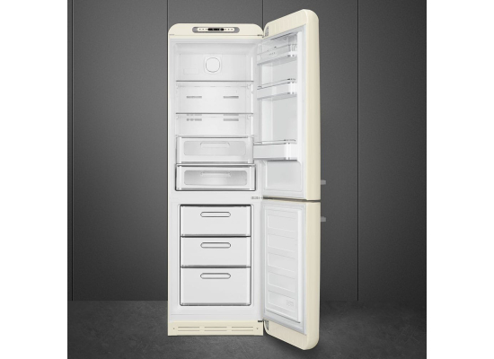 _RABAT_ | Lodówka wolnostojąca SMEG FAB32RCR6 kremowy | zawiasy po PRAWEJ | 197cm | linia 50'S STYLE