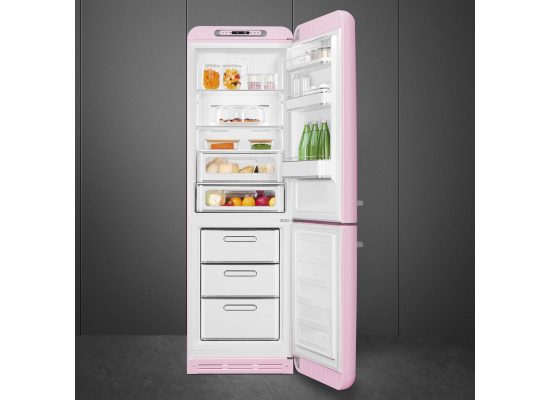 _RABAT_ | Lodówka wolnostojąca SMEG FAB32RPK6 pastelowy róż | zawiasy po PRAWEJ | 197cm | linia 50'S STYLE