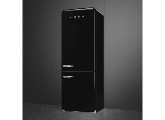 _RABAT_ | wysyłka 24H* | Lodówka wolnostojąca SMEG FAB38RBL6 czarny | zawiasy po PRAWEJ | 205cm | linia 50'S STYLE
