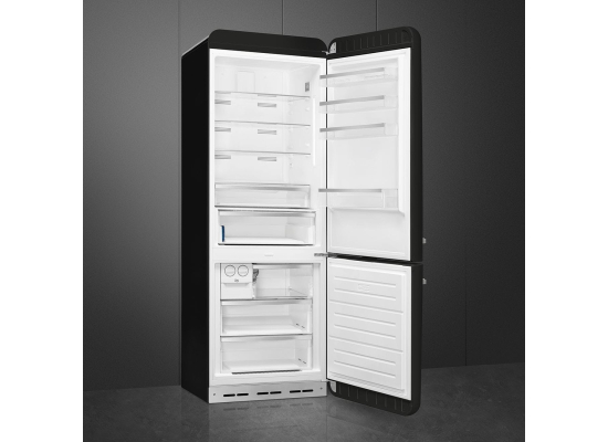 _RABAT_ | wysyłka 24H* | Lodówka wolnostojąca SMEG FAB38RBL6 czarny | zawiasy po PRAWEJ | 205cm | linia 50'S STYLE