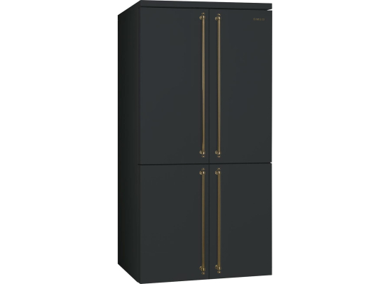 _RABAT_ | Lodówka wolnostojąca SbS SMEG FQ60CAO6 antracyt | NoFrost (pełny) | linia COLONIALE
